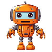 Cute Robot Halloween Clipart Illustration AI Generative png