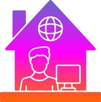 Work From Home Vector Icon Design