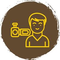 Camera Man Vector Icon Design