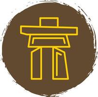 Inukshuk Vector Icon Design