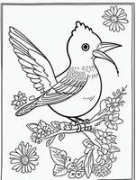 cute Bird for kids coloring page photo