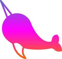 Narwhal Vector Icon Design