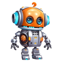 Cute Robot Halloween Clipart Illustration AI Generative png