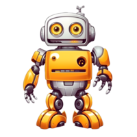 Cute Robot Halloween Clipart Illustration AI Generative png