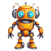 Cute Robot Halloween Clipart Illustration AI Generative png