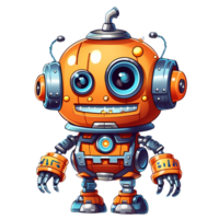 Cute Robot Halloween Clipart Illustration AI Generative png