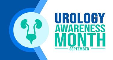 September is Urology Awareness Month background template. Holiday concept. background, banner, placard, card, and poster design template with text inscription and standard color. vector illustration.