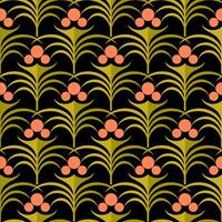 Seamless Textile Fabric Flower Damask Pattern Wallpaper Background vector