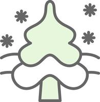 cubierto de nieve árbol vector icono diseño