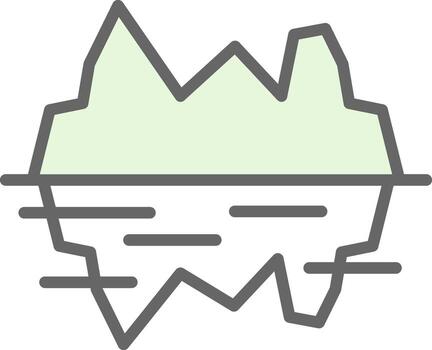 glaciar bahía vector icono diseño