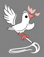 cute Bird for kids coloring page photo