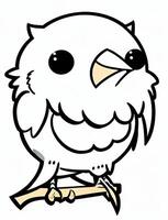 cute Bird for kids coloring page photo