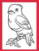 cute Bird for kids coloring page photo