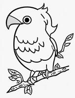 cute Bird for kids coloring page photo