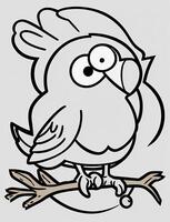 cute Bird for kids coloring page photo