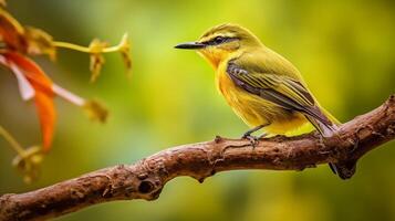 ai generativo mayor nuca amarilla crisoflema flavinucharest en rama en naturaleza foto