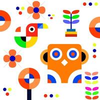 Flat design geometric elements illustration for design, website, element, etc vector