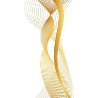 Golden Wavy Line Decoration vector