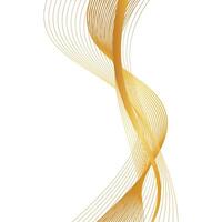 Golden Wavy Line Decoration vector