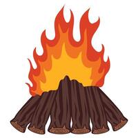 Wooden Campfire Illustration vector