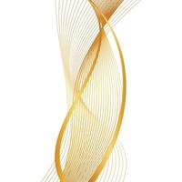 Golden Wavy Line Decoration vector