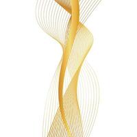 Golden Wavy Line Decoration vector