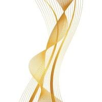 Golden Wavy Line Decoration vector