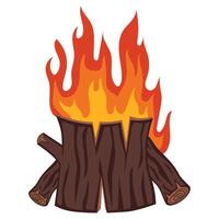 Wooden Campfire Illustration vector