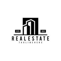 Real Estate Apartment Building Logo Vintage Design.  Concept Template for Property Real Estate Company. vector