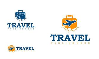 Agency travel  business logo designs concept template. Plane Travel logo transport  logistics delivery. vector