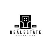Real Estate Apartment Building Logo Vintage Design.  Concept Template for Property Real Estate Company. vector