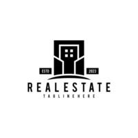 Real Estate Apartment Building Logo Vintage Design.  Concept Template for Property Real Estate Company. vector