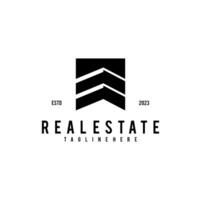 Real Estate Apartment Building Logo Vintage Design.  Concept Template for Property Real Estate Company. vector