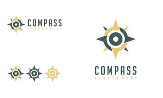 Compass logo vector modern navigation symbol. Compass illustration icon simple design.