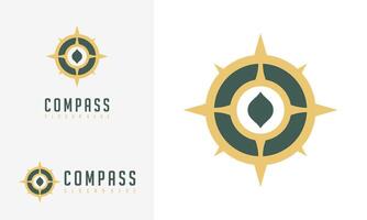 Compass logo vector modern navigation symbol. Compass illustration icon simple design.