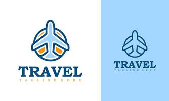 agencia viaje negocio logo diseños concepto modelo. avión viaje logo transporte logística entrega. vector