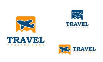 agencia viaje negocio logo diseños concepto modelo. avión viaje logo transporte logística entrega. vector