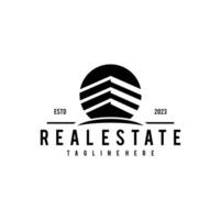 Real Estate Apartment Building Logo Vintage Design.  Concept Template for Property Real Estate Company. vector