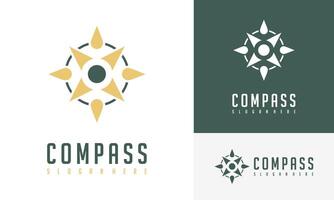 Compass logo vector modern navigation symbol. Compass illustration icon simple design.