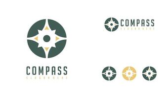 Compass logo vector modern navigation symbol. Compass illustration icon simple design.