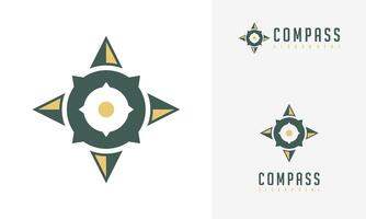 Compass logo vector modern navigation symbol. Compass illustration icon simple design.