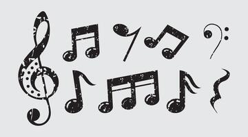 música notas icono para web o aplicaciones vector