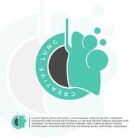 lungs icon for web or apps vector