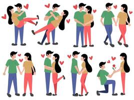 Romantic Couple Celebrate Valentines Day vector