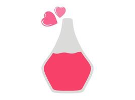 Love Potion Bottle Valentine Background vector