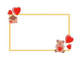 Valentine Heart Frame Background Illustration vector