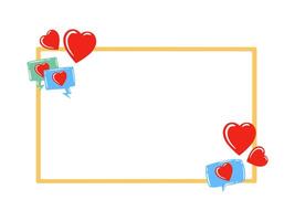 Love Frame Background for Valentine Day vector