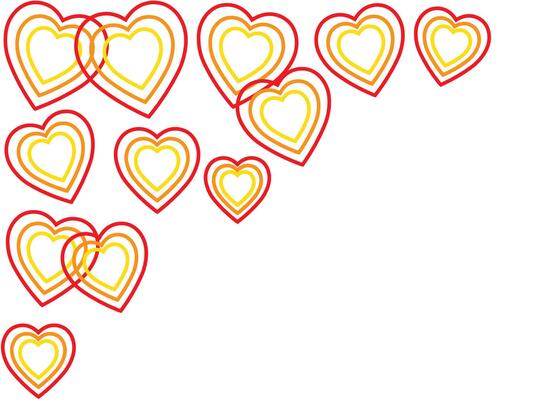 Valentines Day Corner Border Heart Background