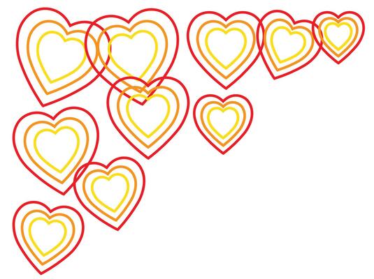 Corner Border Heart Outline Valentine Background