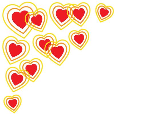 Valentine Day Corner Border Heart Decoration